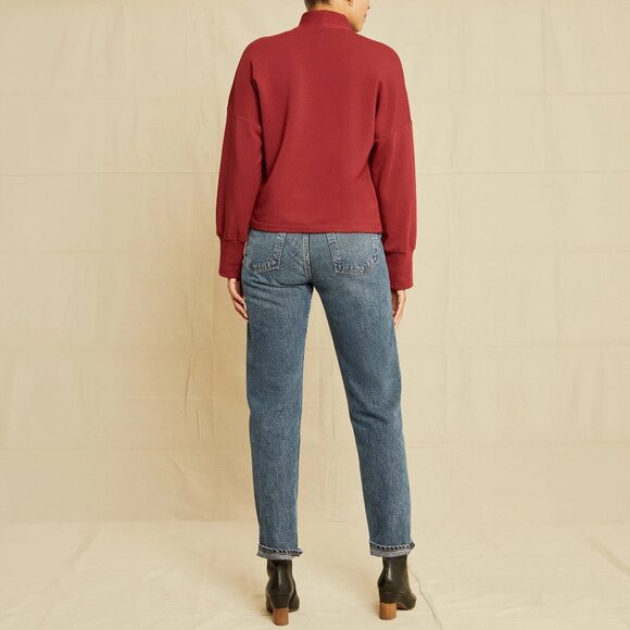 Amour Vert Aubin Fleece Top in Mulberry - sz XL - Picture 3 of 10